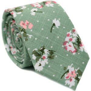 Men's Cotton Printed Floral Tie 2.56" 37